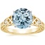 18K Yellow Gold Aberdeen Celtic Diamond Ring, smalltop view