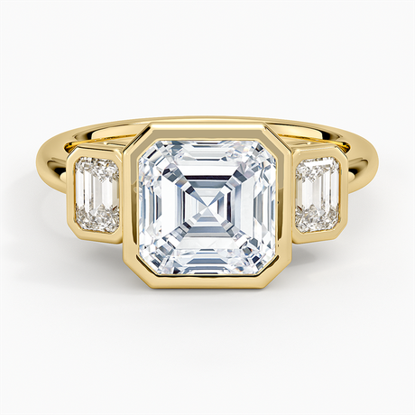 Rhiannon Bezel Three Stone Diamond Ring