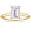 18K Yellow Gold Hazel Solitaire Ring, smalltop view