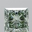 2.10 Ct. Fancy Vivid  Green Princess Lab Grown Diamond