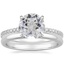 18K White Gold Luxe Viviana Diamond Ring (1/3 ct. tw.) with 2mm Comfort Fit Wedding Ring