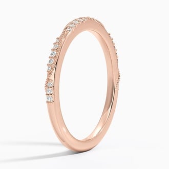 Camellia Milgrain 1.5mm Diamond Ring