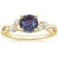 18K Yellow Gold Willow Diamond Ring (1/8 ct. tw.), smalltop view
