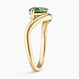 Silhouette Pacific Green Pear Lab Diamond Solitaire Ring (1 1/2 ct. tw.)