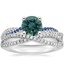18K White Gold Petite Luxe Twisted Vine Sapphire and Diamond Ring with Entwined Diamond Ring (1/4 ct. tw.)
