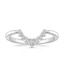 18K White Gold Elongated Lunette Diamond Ring (1/8 ct. tw.), smalltop view