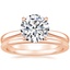 14K Rose Gold Dawn Diamond Ring with Petite Comfort Fit Wedding Ring
