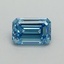 1.00 Ct. Fancy Vivid Blue Emerald Lab Grown Diamond
