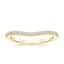 18K Yellow Gold Curved Diamond Ring (1/6 ct. tw.), smalltop view