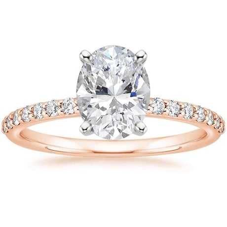 14K Rose Gold Petite Shared Prong Bridal Set (1/2 ct. tw.)