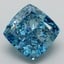 5.20 Ct. Fancy Vivid Blue Cushion Lab Grown Diamond