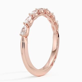 Tacori Sculpted Crescent Pear Diamond Ring (1/3 ct. tw.) in 18K Rose Gold