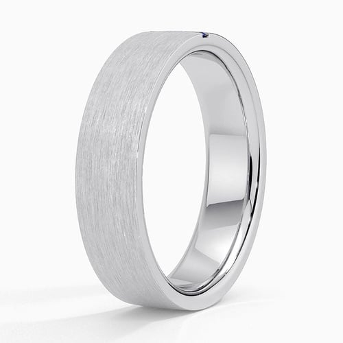 Ⓥフェンディ　バグズリング Horizon Sapphire 5.5mm Wedding Ring in 18K White Gold