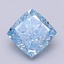 1.50 Ct. Fancy Vivid Blue Cushion Lab Grown Diamond