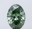 2.07 Ct. Fancy Vivid Green Oval Lab Grown Diamond