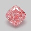 1.02 Ct. Fancy Vivid Pink Cushion Lab Grown Diamond