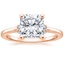 14K Rose Gold Leighton Diamond Ring, smalltop view