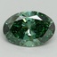 2.98 Ct. Fancy Vivid Green Oval Lab Grown Diamond