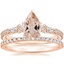 14K Rose Gold Primrose Diamond Ring with Sonora Eternity Diamond Ring (3/8 ct. tw.)