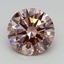 0.83 Ct. Fancy Intense Brown Pink Round Lab Grown Diamond