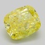 9.01 Ct. Fancy Vivid  Yellow Cushion Lab Grown Diamond