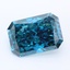7.10 Ct. Fancy Vivid Greenish Blue Radiant Lab Grown Diamond