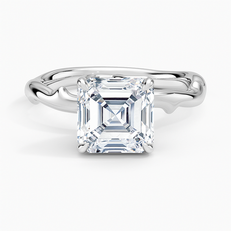 18K White Gold Rose Thorn Hidden Accent Diamond Ring (1/4 ct. tw.)