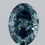 1.07 Ct. Fancy Vivid Blue Oval Lab Grown Diamond
