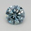 0.50 Ct. Fancy Vivid Greenish Blue Round Lab Grown Diamond