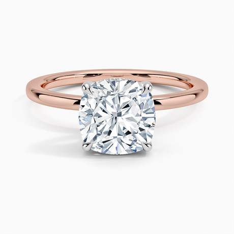 14K Rose Gold Adorned Mixed Metal Diamond Ring