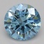 0.76 Ct. Fancy Vivid Blue Round Lab Grown Diamond