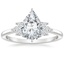 18K White Gold Stella Diamond Ring, smalltop view