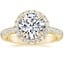18K Yellow Gold Sienna Halo Three-Quarter Coverage Diamond Ring (3/4 ct. tw.), smalltop view