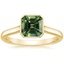 18K Yellow Gold Luna 2mm Bezel Ring, smalltop view