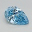 0.91 Ct. Fancy Vivid Blue Pear Lab Grown Diamond