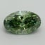 5.13 Ct. Fancy Vivid Green Oval Lab Grown Diamond