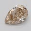 1.07 Ct. Very Light  Brown Pear Lab Grown Diamond
