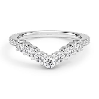 Custom Contoured Pavé Diamond Ring