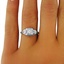 The Sivan Ring, smalltop view on a hand