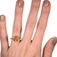 The Nadie Ring, smallzoomed in top view on a hand