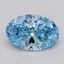 2.54 Ct. Fancy Vivid  Blue Oval Lab Grown Diamond