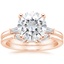 14KR Moissanite Tapered Baguette Diamond Bridal Set, smalltop view