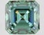 5.29 Ct. Fancy Vivid Green Asscher Lab Grown Diamond