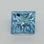 1.50 Ct. Fancy Vivid Blue Princess Lab Grown Diamond
