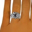 The Bellflower Ring, smalltop view on a hand