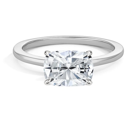 18K White Gold Morgan East-West Solitaire Ring