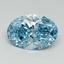 5.06 Ct. Fancy Vivid Blue Oval Lab Grown Diamond