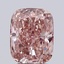 3.08 Ct. Fancy Vivid  Pink Cushion Lab Grown Diamond
