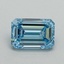 1.00 Ct. Fancy Vivid Blue Emerald Lab Grown Diamond