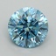 3.26 Ct. Fancy Vivid Blue Round Lab Grown Diamond